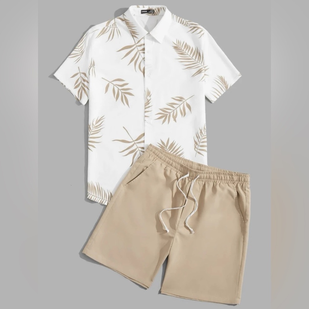Mens Khaki Tropical Set (2 piece) - no tag, UNUSED